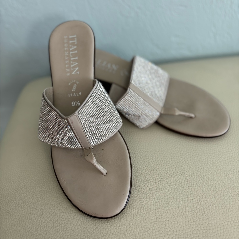 Italian Shoemakers Bling Wedge Sandals